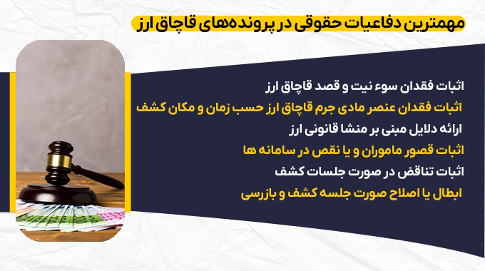 دفاع در پرونده قاچاق ارز